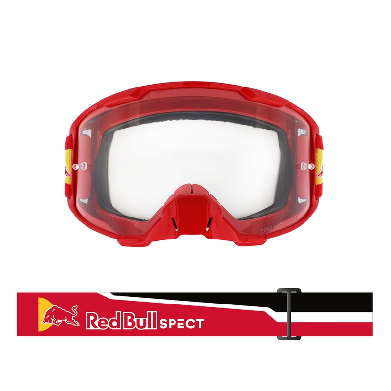 Motorcrossbril Red Bull Spect STRIVE S rood met heldere lens