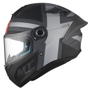 MT TARGO S BRITAIN C2 integraal motorhelm mat zwart-grijs