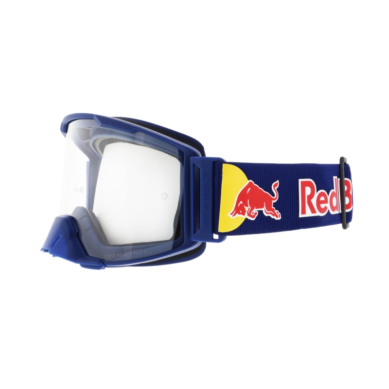 Motorcrossbril Red Bull Spect STRIVE S donkerblauw met heldere lens