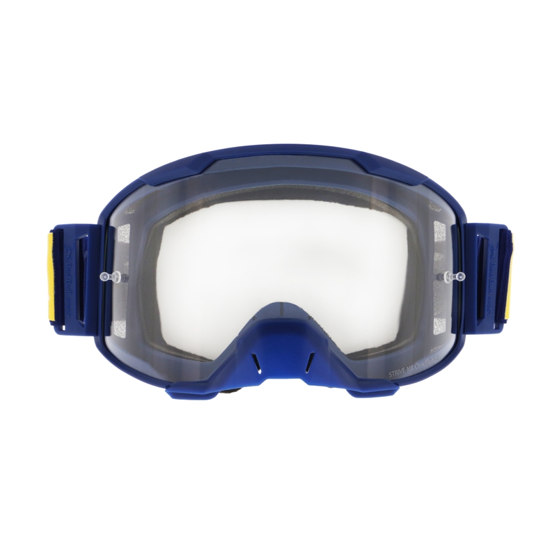 Motorcrossbril Red Bull Spect STRIVE S donkerblauw met heldere lens