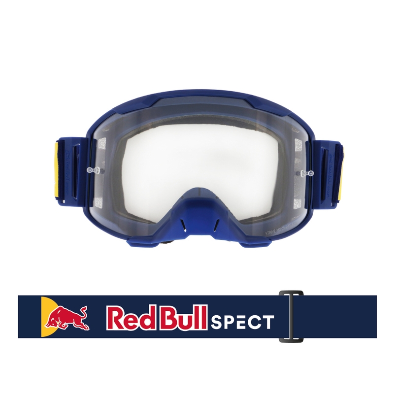 Motorcrossbril Red Bull Spect STRIVE S donkerblauw met heldere lens