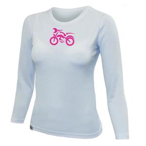 Dames-T-shirt nanosilver® MOTOLADY wit - lange mouw