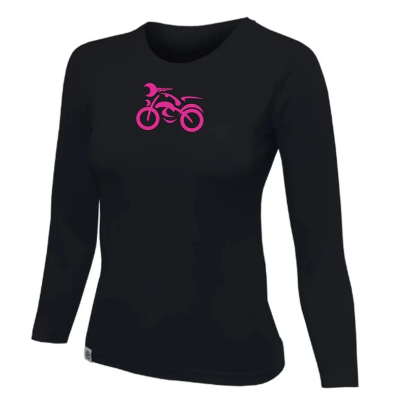 Dames-T-shirt nanosilver® MOTOLADY zwart - lange mouw