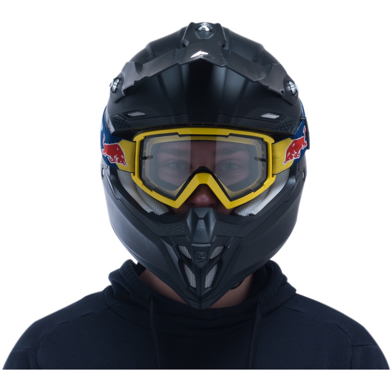 Motorcrossbril Red Bull Spect WHIP geel met heldere lens