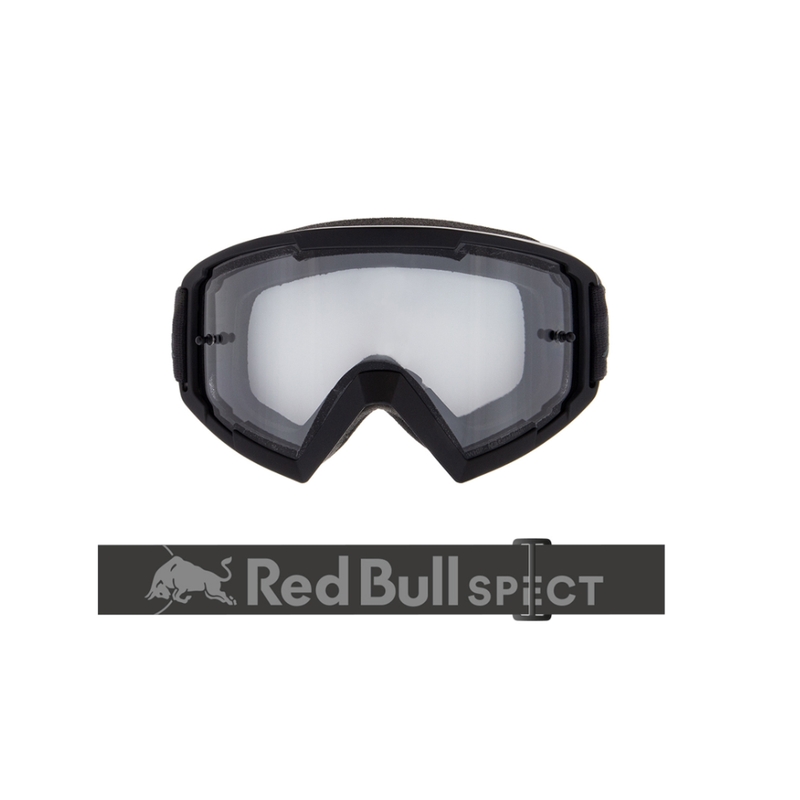 Motorcrossbril Red Bull Spect WHIP donkergrijs met heldere lens