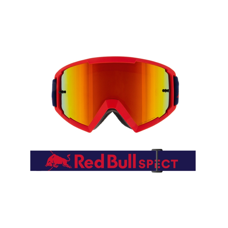 Motorcrossbril Red Bull Spect WHIP rood met oranje lens