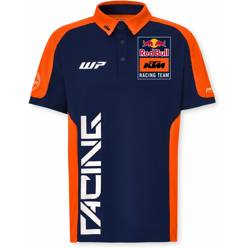 Poloshirt KTM Replica Team blauw-oranje uitverkoop