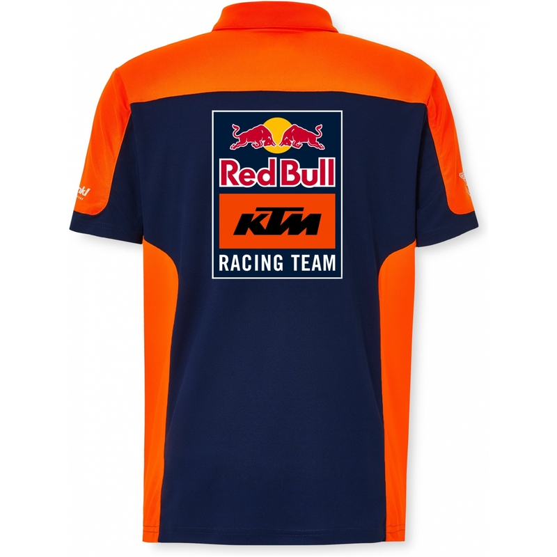 Poloshirt KTM Replica Team blauw-oranje uitverkoop