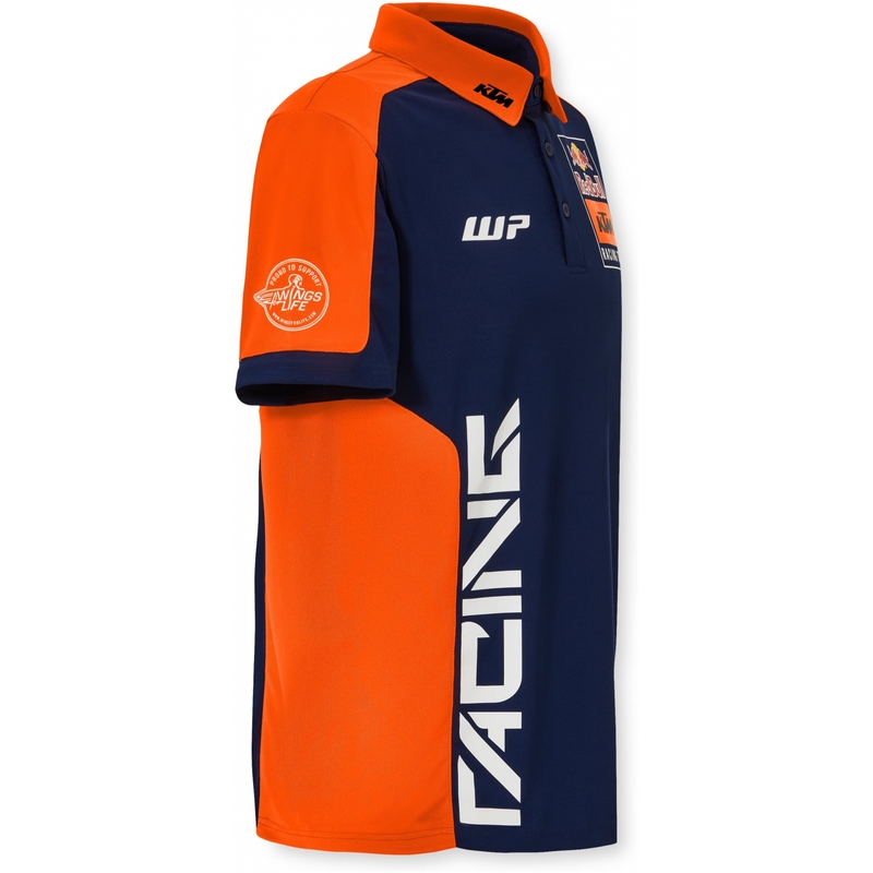 Poloshirt KTM Replica Team blauw-oranje uitverkoop