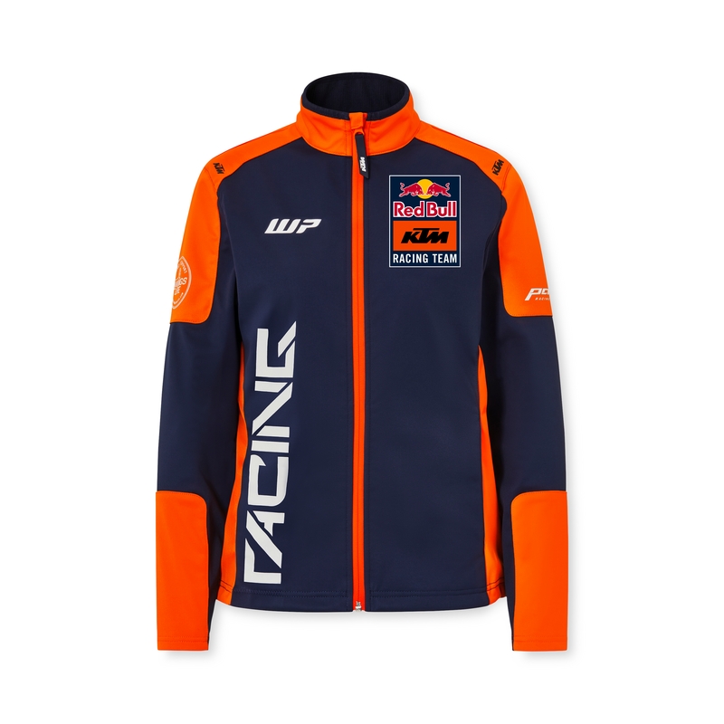 Dames KTM Replica Team softshell jack blauw-oranje