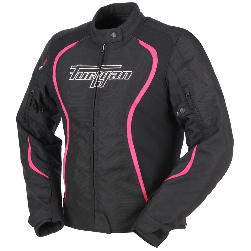 Furygan Odessa zwart, wit en roze motorjack voor dames