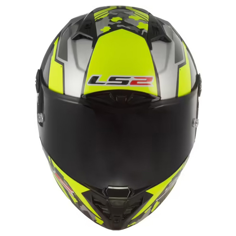 LS2 FF805 Thunder Carbon Space integraalhelm fluogeel-grijs