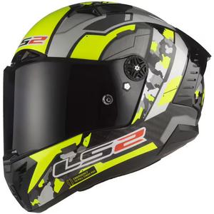 LS2 FF805 Thunder Carbon Space integraalhelm fluogeel-grijs