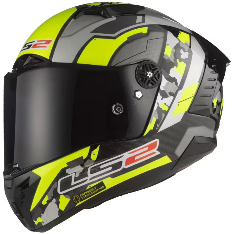 LS2 FF805 Thunder Carbon Space integraalhelm fluogeel-grijs