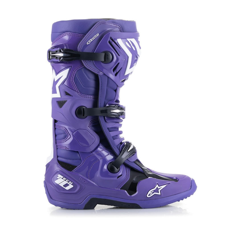Alpinestars Tech 10 motorlaarzen paars-zwart-wit