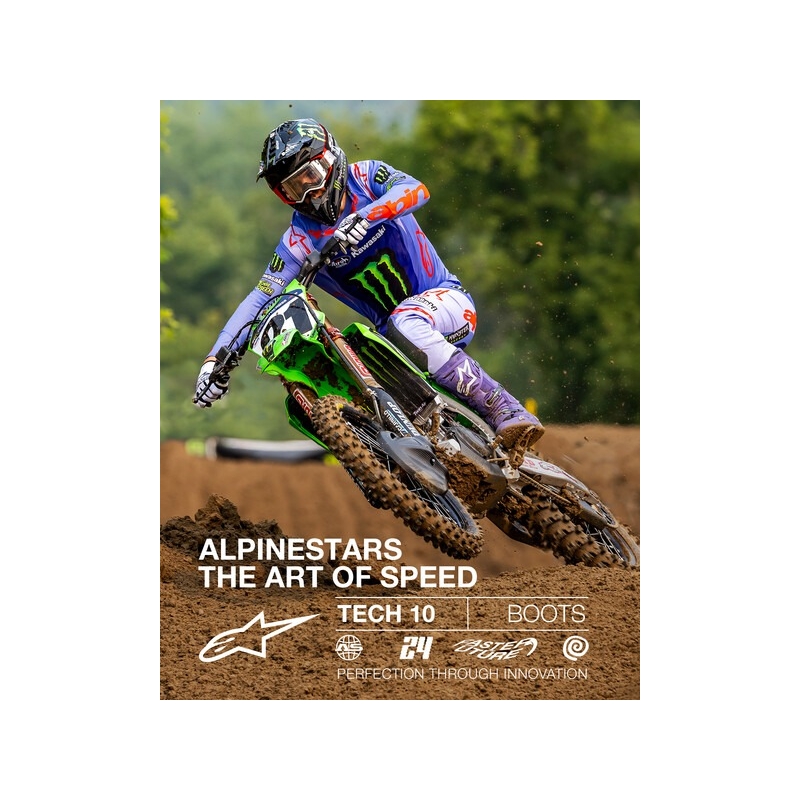 Alpinestars Tech 10 motorlaarzen paars-zwart-wit