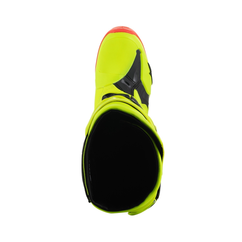 Alpinestars Tech 10 motorlaarzen geel fluo-zwart-rood fluo