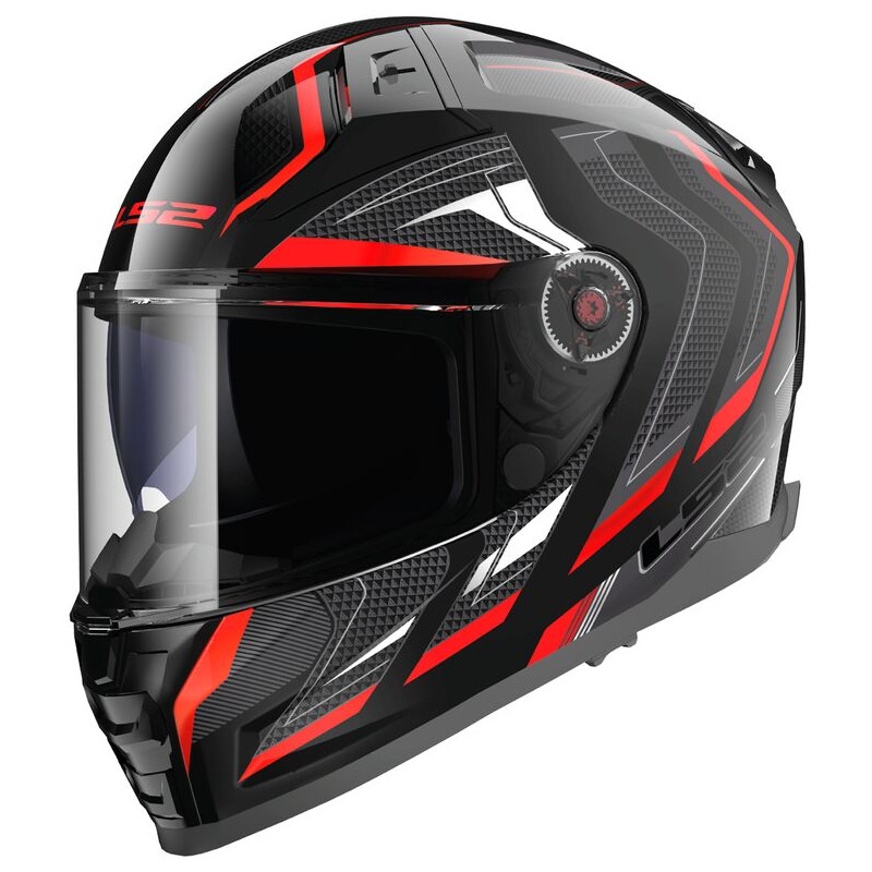 Integrální přilba na motorku LS2 FF811 Vector II Alizer černo-červená