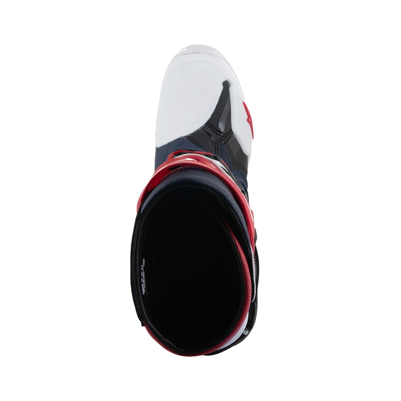 Alpinestars Tech 10 Supervented geperforeerde motorlaarzen donkerblauw-wit-rood-paars
