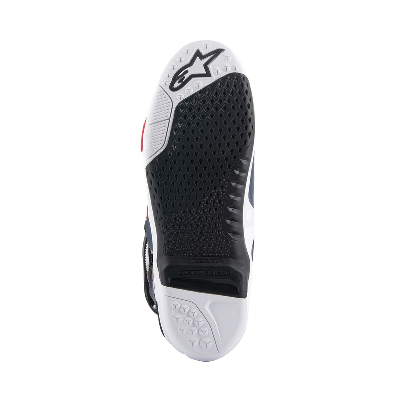 Alpinestars Tech 10 Supervented geperforeerde motorlaarzen donkerblauw-wit-rood-paars