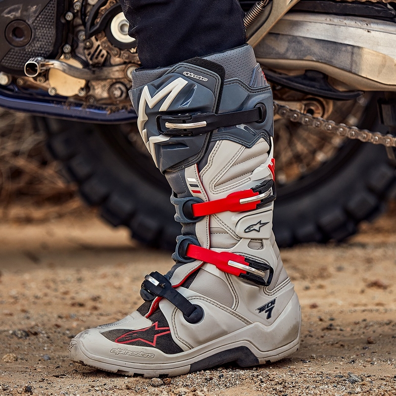 Alpinestars Tech 7 Enduro 2024 grijs-fluo-zwart motorlaarzen