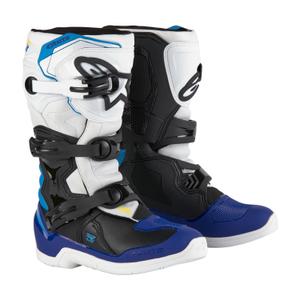 Alpinestars Tech 3S Jeugd 2024 Wit-Zwart-Blauw Kinder Motorfiets Laarzen