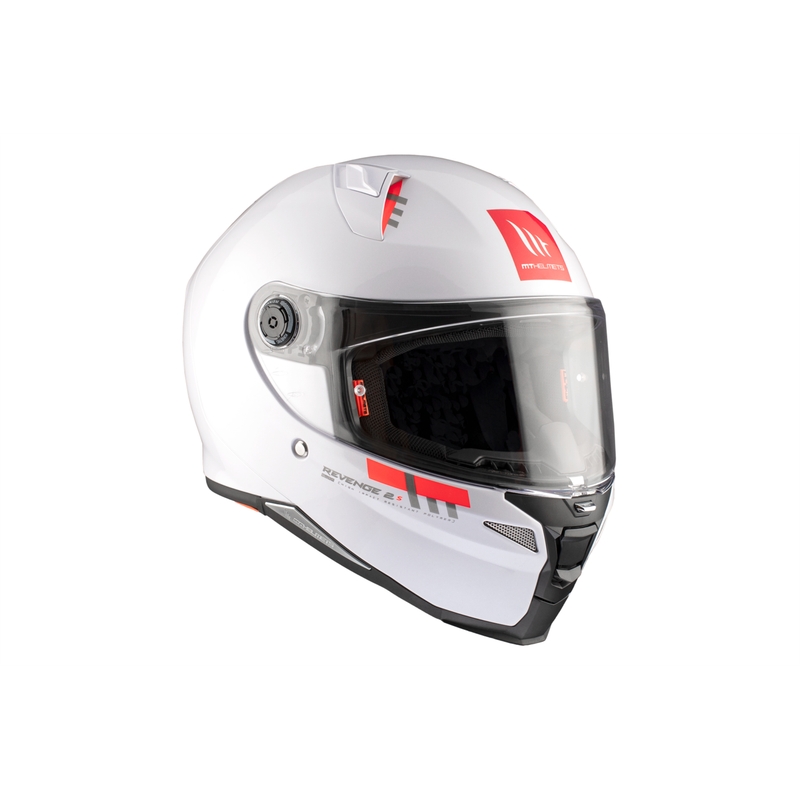 MT REVENGE 2 S SOLID A0 integraal motorhelm glanzend wit