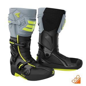 Shot Race 8 zwart-grijs-fluo gele motorlaarzen