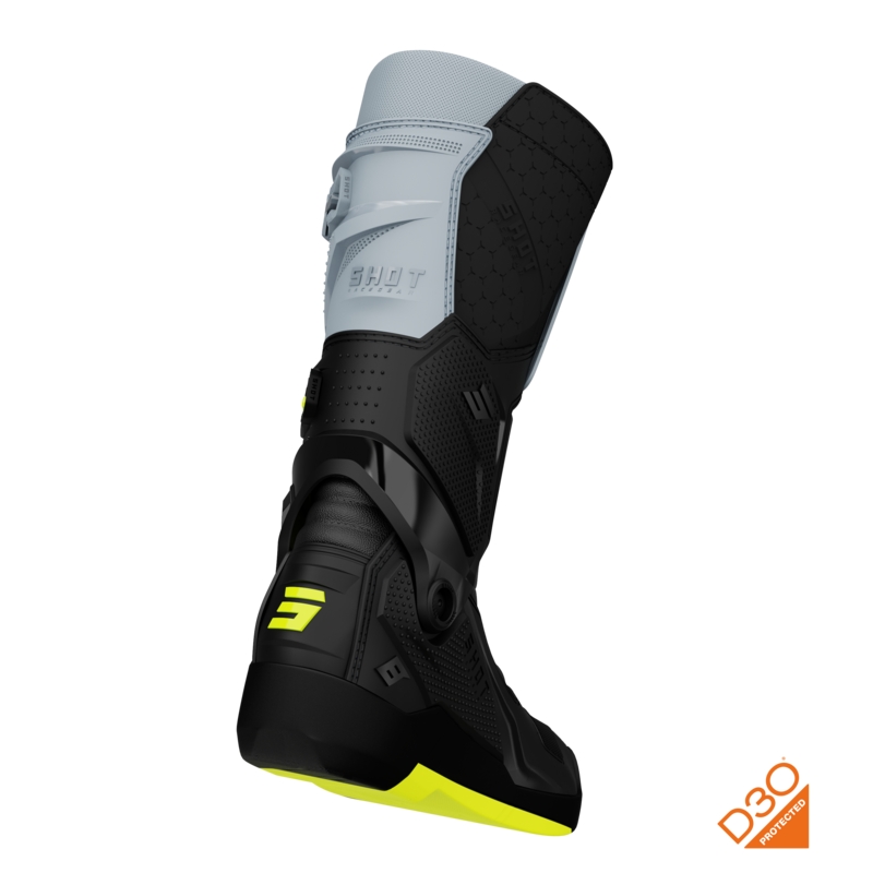 Shot Race 8 motorcrosslaarzen zwart-grijs-fluor geel