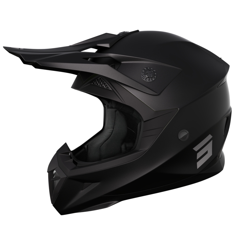 Motorcrosshelm Shot Pulse Solid 2.0 zwart mat