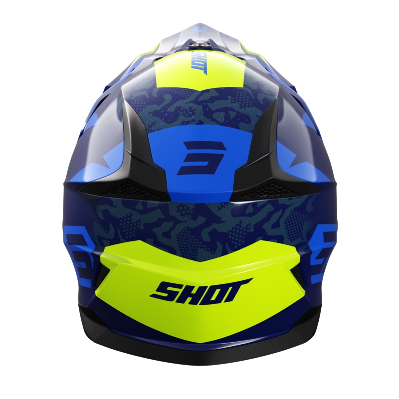 Motokrosová helma na motorku Shot Pulse Airfit modro-fluo žlutá lesklá výprodej