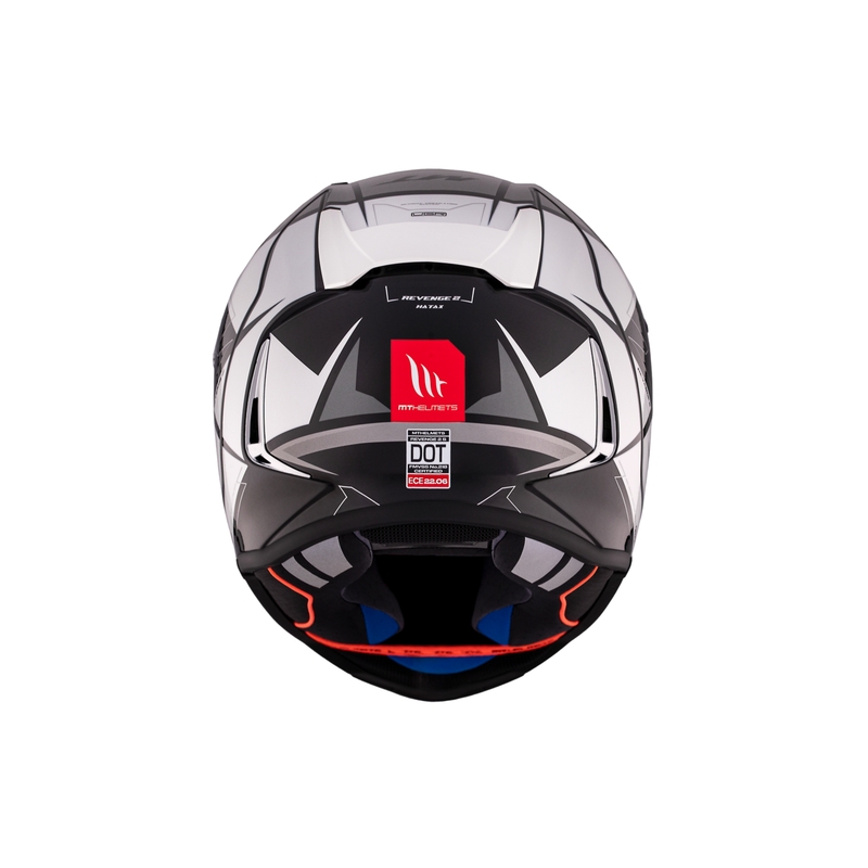MT REVENGE 2 S HATAX B2 zwart-grijs-wit integraal motorhelm