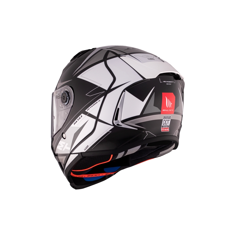 MT REVENGE 2 S HATAX B2 zwart-grijs-wit integraal motorhelm