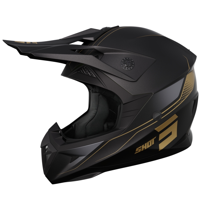 Shot Pulse Edge motorcrosshelm goud mat uitverkoop
