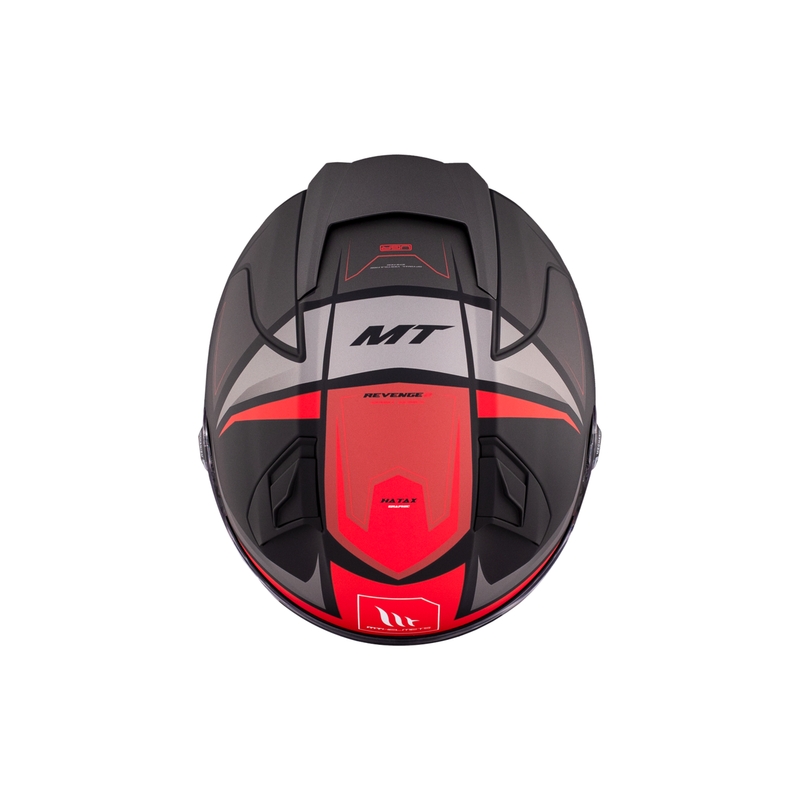 MT REVENGE 2 S HATAX B5 zwart-grijs-rood integraal motorhelm