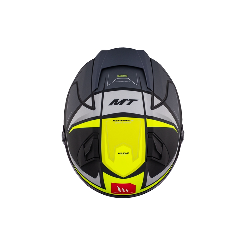 MT REVENGE 2 S HATAX C3 zwart-grijs-geel integraal motorhelm