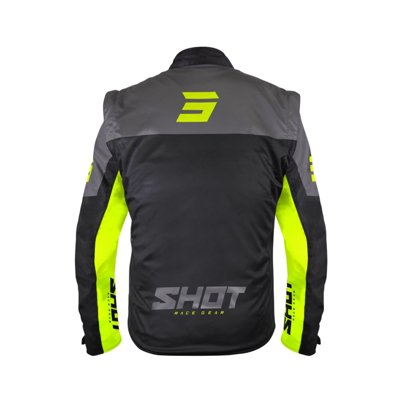 Softshell jas Shot Softshell Lite zwart-fluogeel