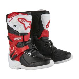 Alpinestars Tech 3S Kids 2024 zwarte, witte en rode motorlaarzen voor kinderen