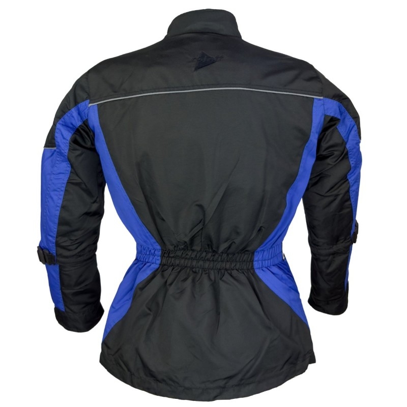 Kindermotorjas Roleff Taslan zwart en blauw