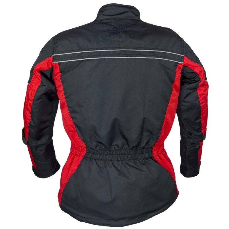 Kindermotorjas Roleff Taslan zwart-rood