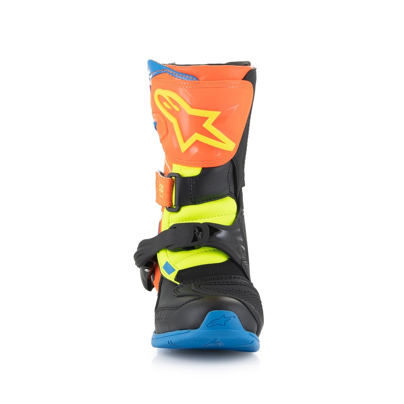Alpinestars Tech 3S Kids Fluo Orange-Blue-Fluo Yellow-Black Motorfietslaarzen voor kinderen