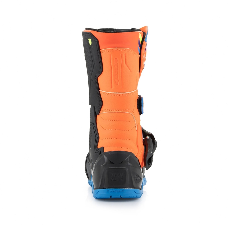 Alpinestars Tech 3S Kids Fluo Orange-Blue-Fluo Yellow-Black Motorfietslaarzen voor kinderen