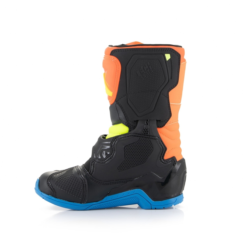 Alpinestars Tech 3S Kids Fluo Orange-Blue-Fluo Yellow-Black Motorfietslaarzen voor kinderen