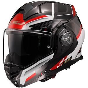 LS2 FF901 Advantrum X Spectrum zwart-wit-rood opklapbare motorhelm