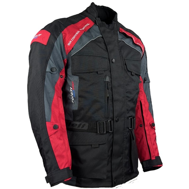 Roleff Liverpool motorjack zwart-rood