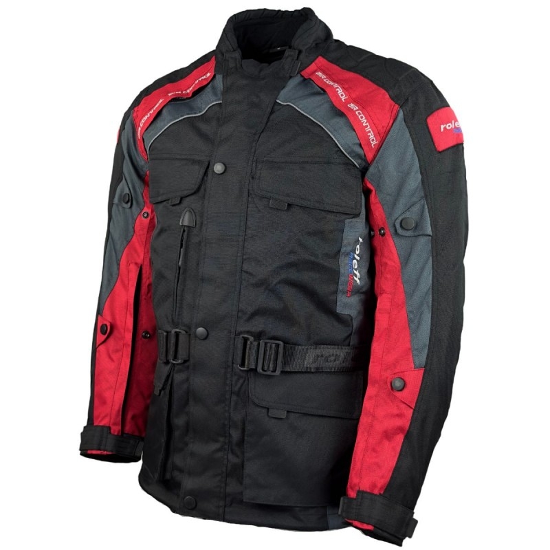 Roleff Liverpool motorjack zwart-rood