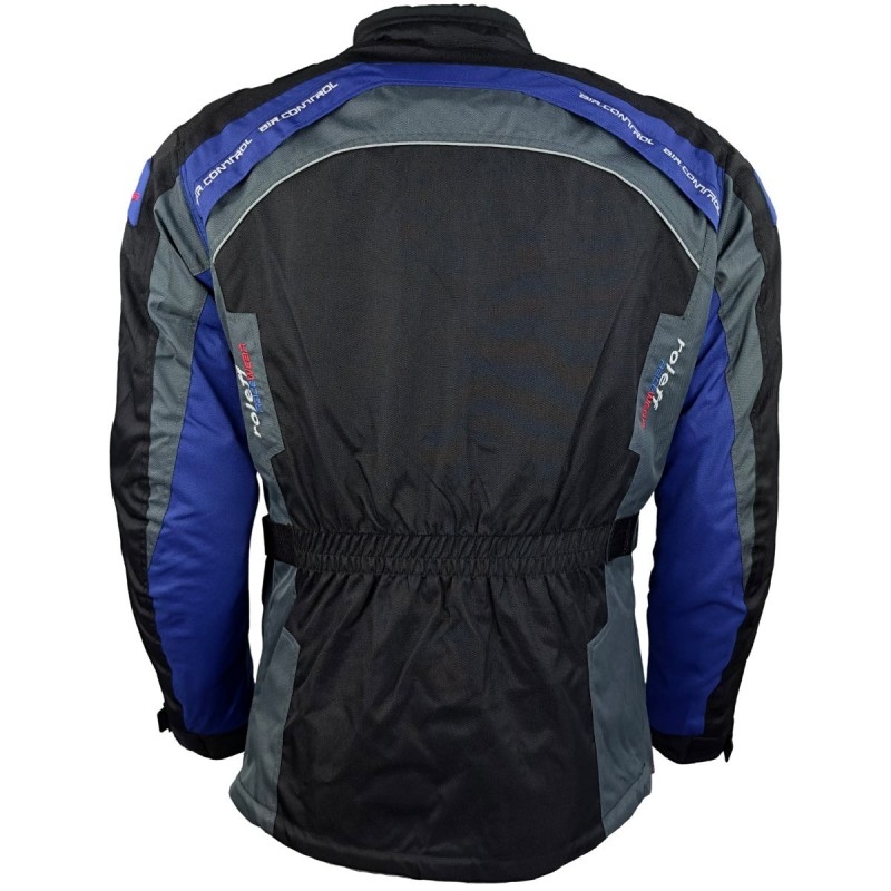 Roleff Liverpool zwart en blauw motorjack