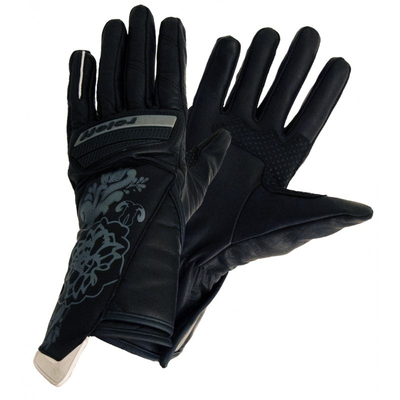 Dames moto handschoenen Roleff Stuttgart zwart-grijs
