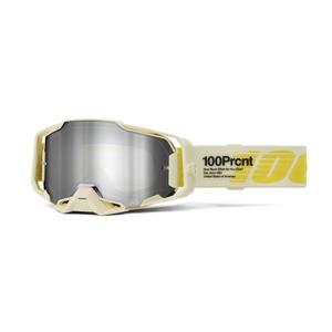 Motorcrossbril 100% ARMEGA Nauwelijks goud (gespiegeld zilver plexi)