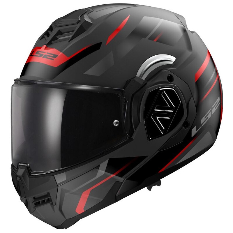 Opklapbare motorhelm LS2 FF906 Advant Kuka zwart-rood mat